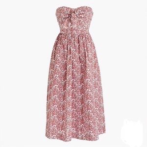 NWT J. Crew Liberty strapless midi dress